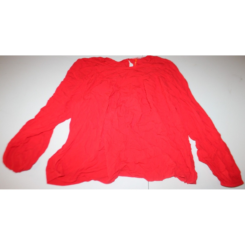 Women's Size Bishop Long Sleeve Blouse - Knox Rose Red M
